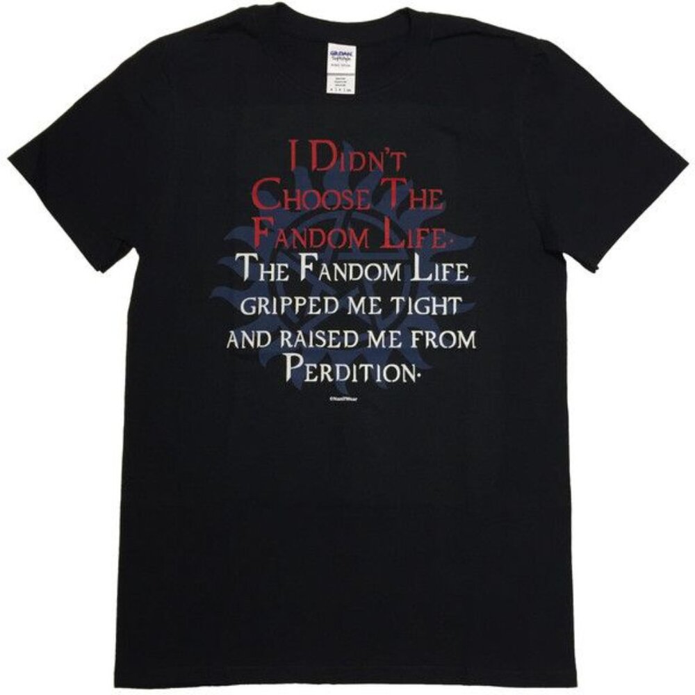 Gildan | Supernatural "I Didn't Choose The Fandom Life" Tee | Size Small